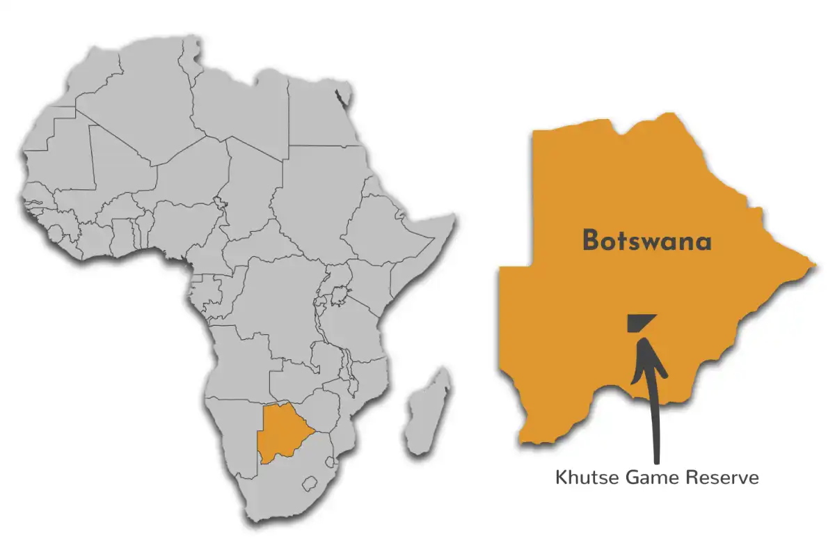 Khutse Game Reserve map